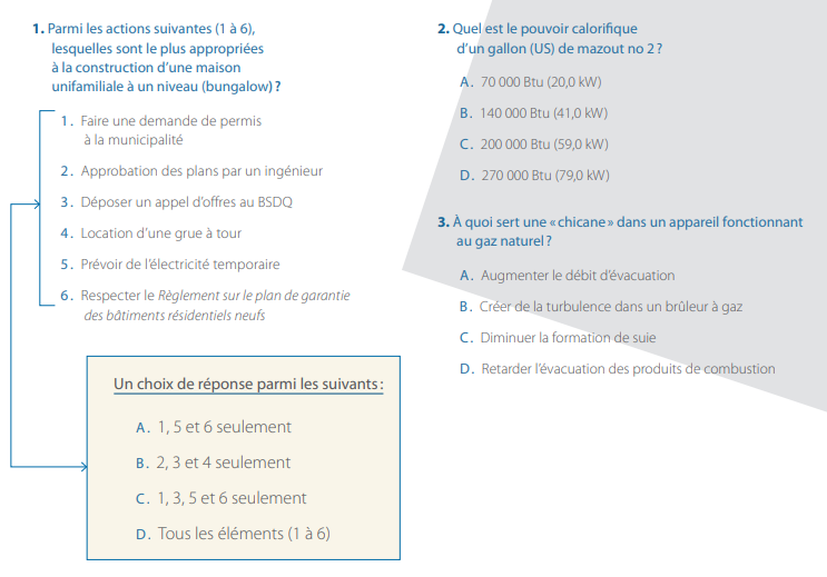 exemple de question d’examen de la CMMTQ