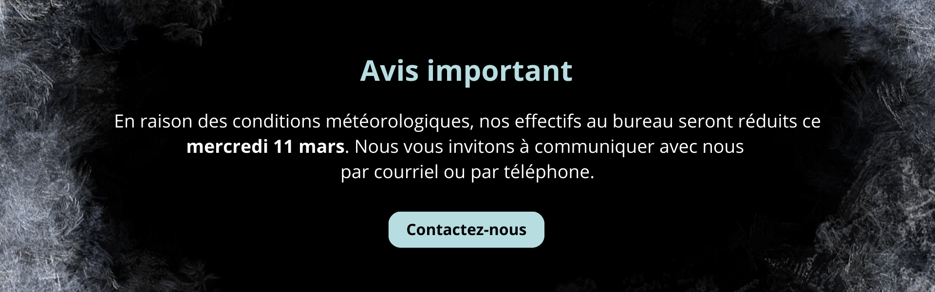 Avis important - Météo - 11 avril 2026