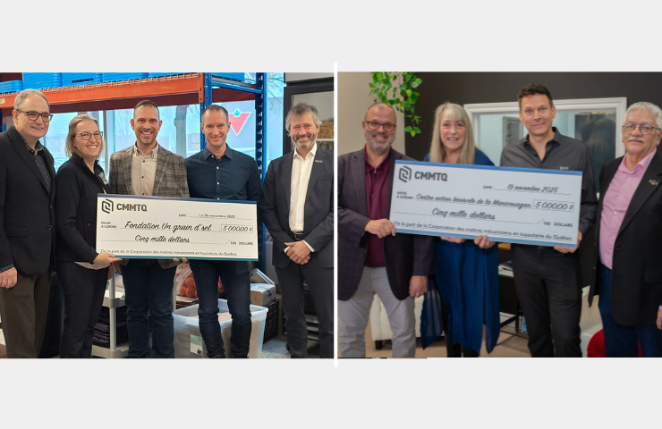 La CMMTQ soutient la communaut&eacute; : 10 000 $ remis &agrave; deux organismes